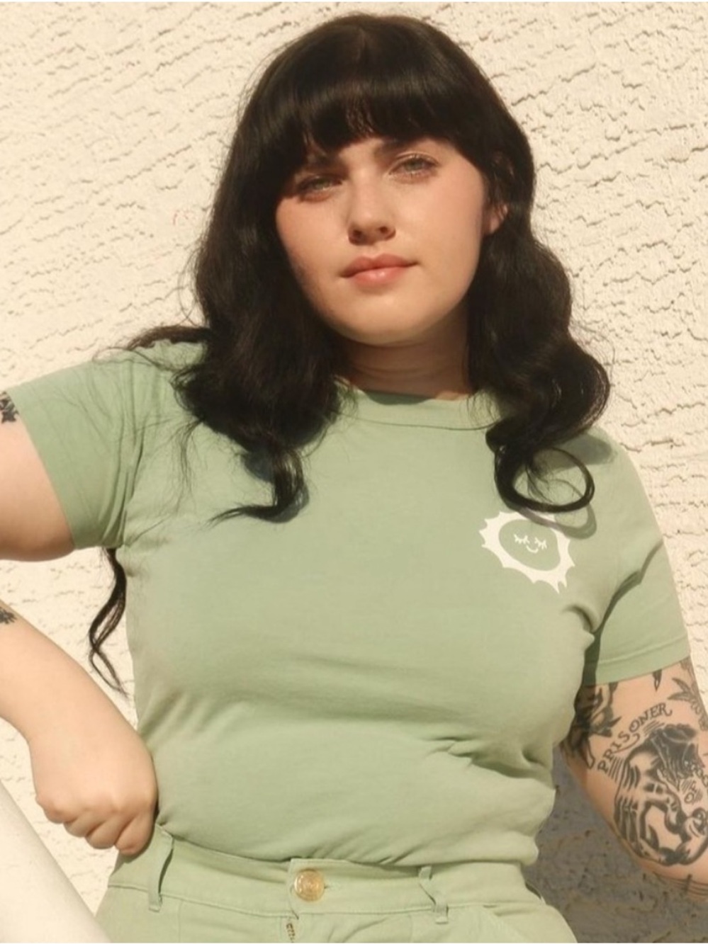 Big Bud Press Sage Green Cropped Tee - 2XL